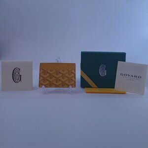 Authentic Goyard Saint-Sulpice Card Holder Yellow Full Set Box Near Mint 2022